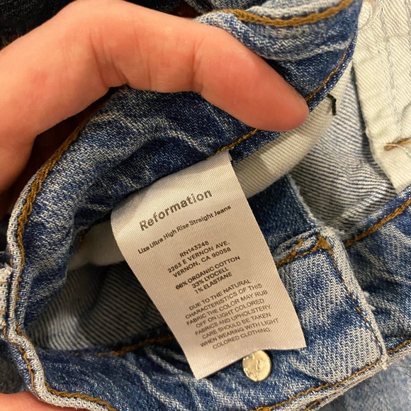 Reformation Liza High Waist Straight Leg Jean - Picture 7 of 10